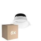 Multipack 6x Noxion LED Downlight Hera Diep Inbouw Wit 21W 2400lm 100D - 827-830-840 CCT | 226mm - Zaagmaat 200mm