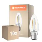 Multipack 10x Ledvance Classic LED B22 Kaars Filament Helder 1.8W 250lm - 827 Zeer Warm Wit | Vervangt 25W