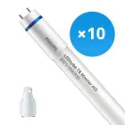 Multipack 10x Philips LED Buis T8 MASTER (EM/Mains) High Output 8W 1000lm - 830 Warm Wit | 60cm - Vervangt 18W